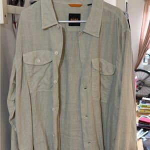 Boss Men's Light Tan Shirt Jacket